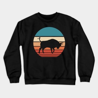 Bull Retro Sunset Crewneck Sweatshirt